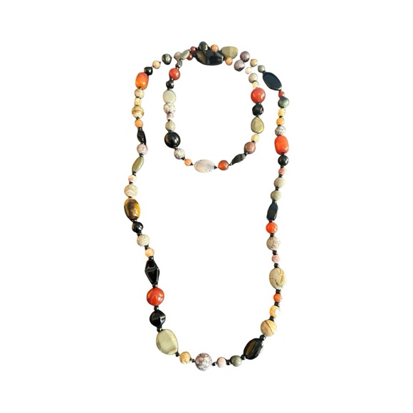 Handmade Semi-Precious Stone Necklace | Boho Natural Gemstone - Picture 7 of 14